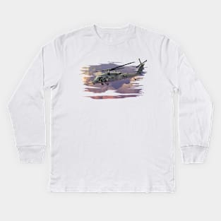 Helikopter UH-60 Kids Long Sleeve T-Shirt